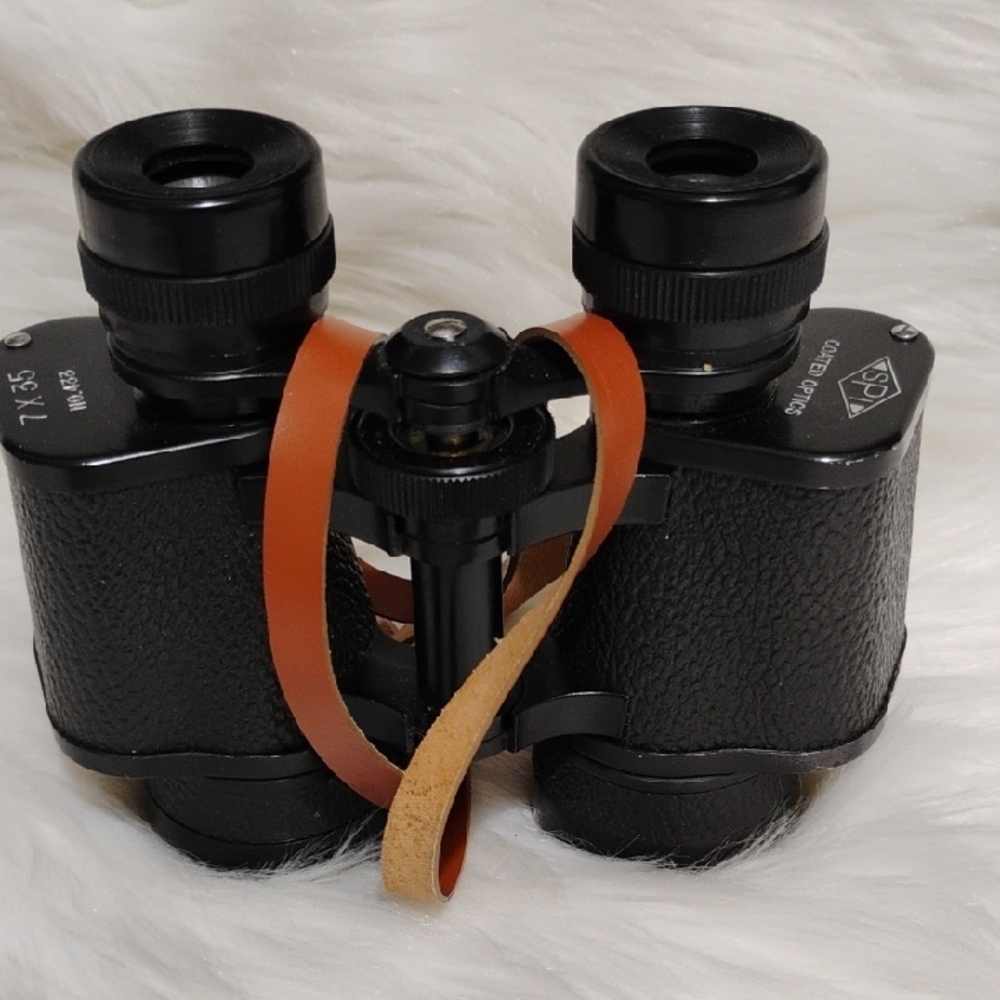 SPI Black Binoculars with Tan Strap 7x35 - Picture 4 of 8